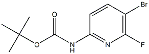 (5-Bromo-6-fluoro-pyridin-2-yl)-carbamic acid tert-butyl ester Structure