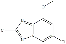 2,6-Dichloro-8-methoxy-[1,2,4]triazolo[1,5-a]pyridine Struktur