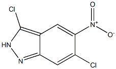 3,6-Dichloro-5-nitro-2H-indazole Struktur