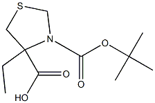 (RS)-3-tert-butyl 4-ethyl thiazolidine-3,4-dicarboxylate Struktur