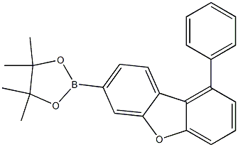 4,4,5,5-tetramethyl-2-(9-phenyldibenzo[b,d]furan-3-yl)-1,3,2-dioxaborolane Structure