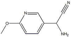 2-amino-2-(6-methoxypyridin-3-yl)acetonitrile Struktur