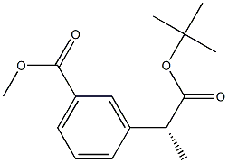 (R)-3-(1-叔丁氧羰基氨基-乙基)苯甲酸甲酯, , 结构式