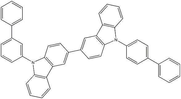 9-([1,1'-biphenyl]-3-yl)-9'-([1,1'-biphenyl]-4-yl)-9H,9'H-3,3'-bicarbazole Struktur