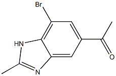 1-(7-Bromo-2-methyl-1H-benzoimidazol-5-yl)-ethanone Struktur