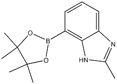 2-Methyl-7-(4,4,5,5-tetramethyl-[1,3,2]dioxaborolan-2-yl)-1H-benzoimidazole Struktur