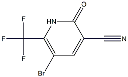 5-Bromo-2-oxo-6-trifluoromethyl-1,2-dihydro-pyridine-3-carbonitrile Struktur
