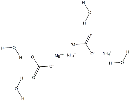 Ammonium magnesium carbonate tetrahydrate Struktur