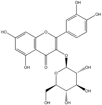 Quercetin 3-b-D-glucopyranoside Structure