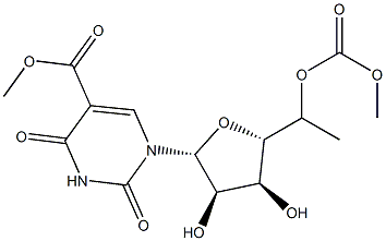 Methyl 5-Dimethoxycarbonyl Uridine, , 结构式