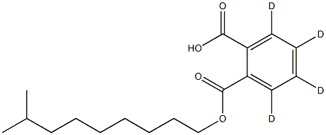 单异癸基邻苯二甲酸酯-D4 结构式
