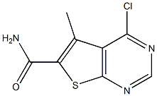 4-Chloro-5-methyl-thieno[2,3-d]pyrimidine-6-carboxylic acid amide 结构式