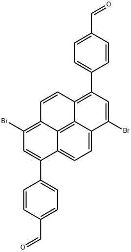 4,4'-(3,8-dibromopyrene-1,6-diyl)dibenzaldehyde,2375652-83-6,结构式