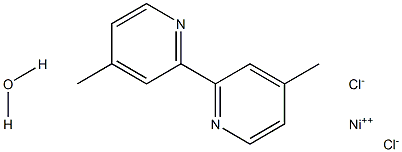 [4,4'-二甲基-2,2'-联吡啶]二氯化镍(II)水合物,,结构式