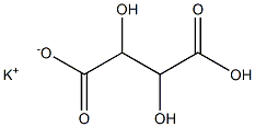 Potassium hydrogen tartrate Structure