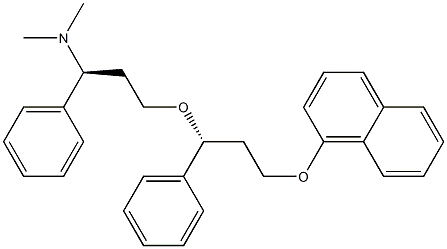 (S)-N,N-dimethyl-3-((R)-3-(naphthalen-1-yloxy)-1-phenylpropoxy)-1-phenylpropan-1-amine Struktur