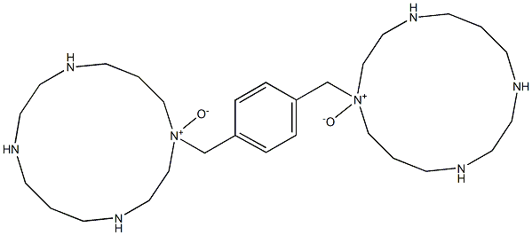 1,1'-(1,4-phenylenebis(methylene))bis(1,4,8,11-tetraazacyclotetradecane 1-oxide) Struktur