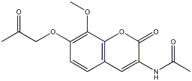 N-[8-METHOXY-2-OXO-7-(2-OXO-PROPOXY)-2H-CHROMEN-3-YL]-ACETAMIDE Structure
