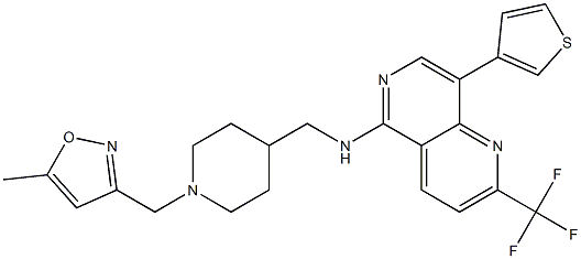 N-((1-[(5-METHYLISOXAZOL-3-YL)METHYL]PIPERIDIN-4-YL)METHYL)-8-(3-THIENYL)-2-(TRIFLUOROMETHYL)-1,6-NAPHTHYRIDIN-5-AMINE