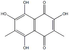 2,5,7,8-TETRAHYDROXY-3,6-DIMETHYL-[1,4]NAPHTHOQUINONE Structure
