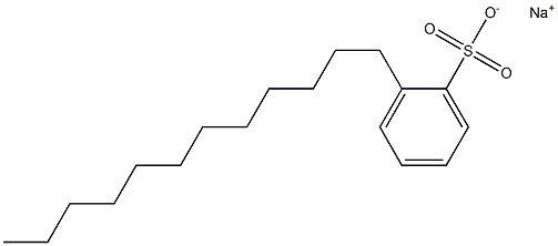 Sodium dodecyl benzene sulfonate powder 化学構造式