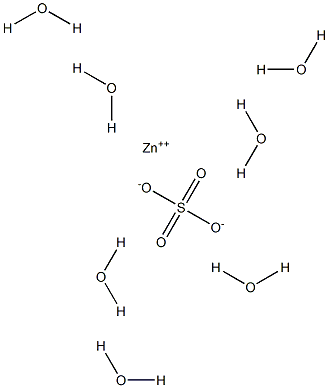 Zinc sulfate heptahydrate 化学構造式