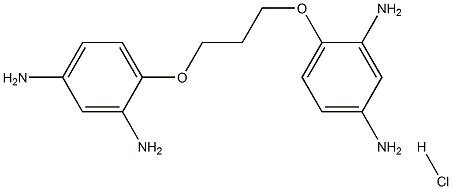 1,3-双(2,4-二氨基苯氧基)丙烷盐酸盐, , 结构式