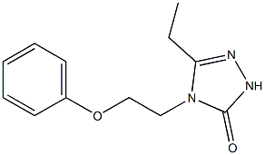 5-乙基-4-(2-苯氧基乙基)-1,2,4-三唑-3-酮,,结构式