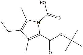3,5-二甲基吡咯二甲酸-2-叔丁酯-4-乙酯, , 结构式