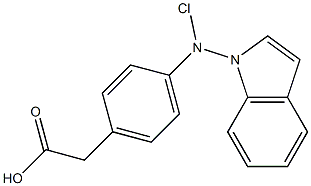 L-p-chloro-indole-aminophenylacetic acid Structure