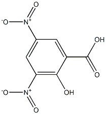 3,5-二硝基-2-羟基苯甲酸,,结构式