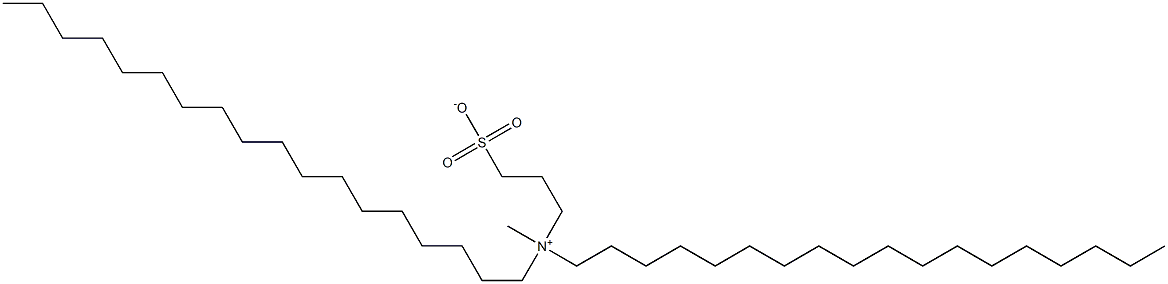 N-methyl-N,N-di(octadecyl)-N-(3-sulfopropyl)ammonium hydroxide inner salt Struktur