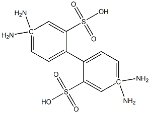 4,4'-二氨基联苯胺-2,2'-二磺酸,,结构式