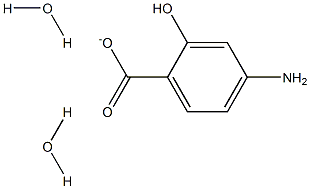 4-氨基-2-羟基苯甲酸钠二水合物 结构式