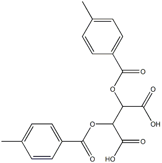 (-) di-p-methylbenzoyl-L-tartaric acid Struktur