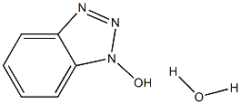 1-hydroxybenzotriazole monohydrate 化学構造式