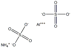 硫酸铝铵晶体, , 结构式