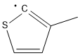 3-甲基-2-噻吩基,,结构式