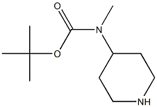 4-BOC-甲氨基哌啶,,结构式