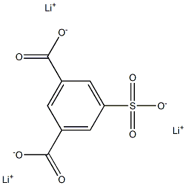 间苯二甲酸-5-磺酸锂, , 结构式