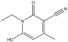4-甲基-3-氰基-6-羟基-N-乙基-2-吡啶酮,,结构式