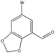 5-溴-2-3-亚甲二氧基苯甲醛 结构式
