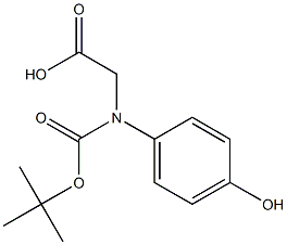 BOC-D-对羟基苯甘氨酸,,结构式