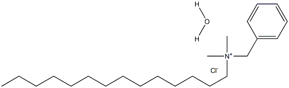 十四烷基二甲基苄基氯化铵单水合物, , 结构式