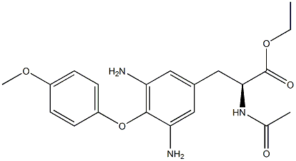 3,5-二氨基-4-(P-甲氧苯氧基)-N-乙酰-L-苯丙氨酸乙酯 结构式