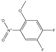 3,4-二氟-6-硝基苯甲醚, , 结构式