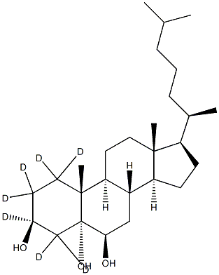 3b,5a,6b-Trihydroxycholestane-d7 Struktur