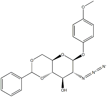 4-Methoxyphenyl2-azido-4,6-O-benzylidene-2-deoxy-b-D-glucopyranoside Structure