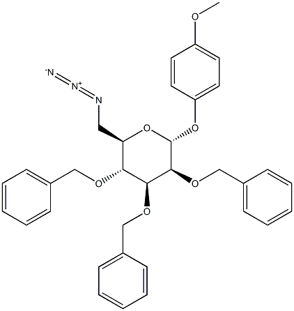 4-Methoxyphenyl6-azido-2,3,4-tri-O-benzyl-6-deoxy-a-D-mannopyranoside Struktur