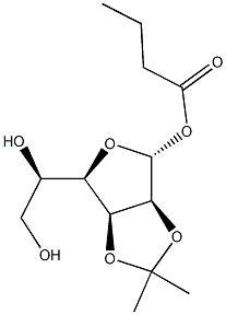 O-Butanoyl-2,3-O-isopropylidene-a-D-mannofuranoside 化学構造式